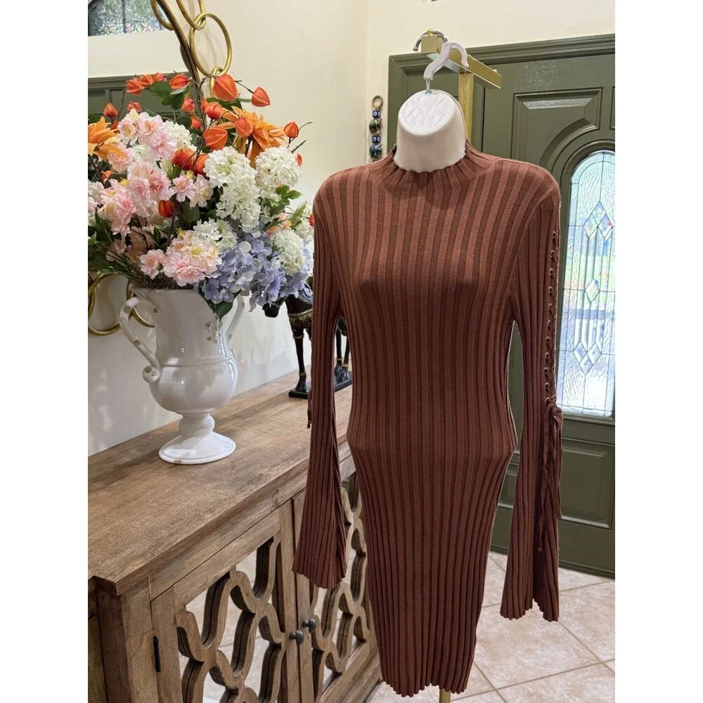 Hera Vintage Brown Dress – Size L - Picture 4 of 7